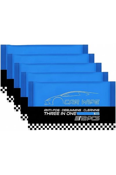 KASTWAVE 60Pcs Anti-Fog and Rainproof Wipes, Car Windshield Defogging Wipes f...