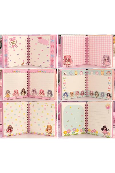 Mellito 8X10Cm Sticker Notepad with Sticker Plush Keychain Set of 3