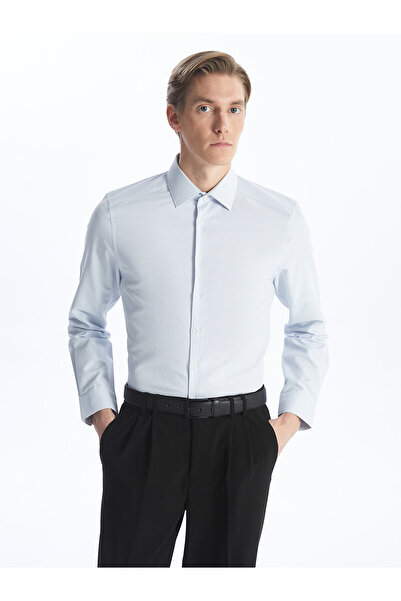 LC Waikiki Peak New Season Slim Fit Long Sleeve Dobby Men's Textured Shirt