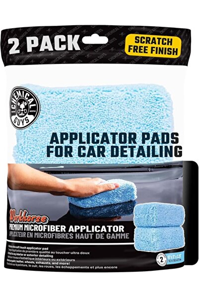 CHEMICAL GUYS MIC_292_02 Premium Grade Microfiber Applicator, Blue, Pack of 2