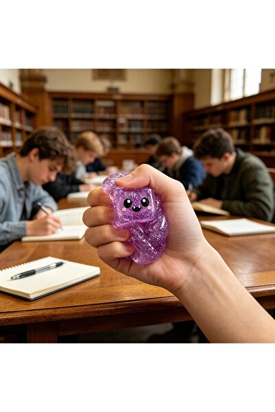 TERRIFI Halloween Squishy Cube, Soft Slow Rising Stress Ball, Sensory Fidget Squeeze Toy, Gothic Ghost Design, Compact Desk Toy for Kids Adults, Party Favor Birthday Gift