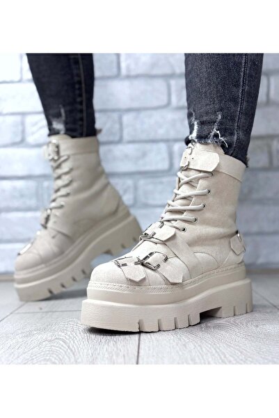 Tress Fashion Γυναικείες Μπότες / Νοσταλγία Μπεζ PN