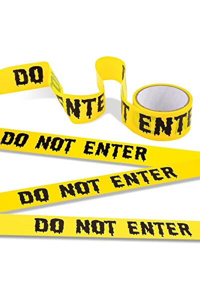 Tiokkss Halloween Caution Tape Roll 4.8CM*25M,Scary Party Halloween Decoratio...