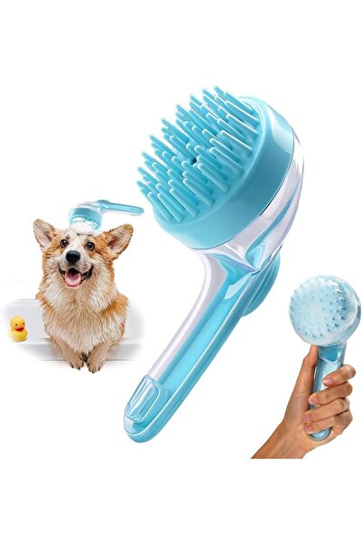 KASTWAVE New 2-in-1 Dog Shampoo Bath Brush with Built-in Soap Dispenser, Soft...