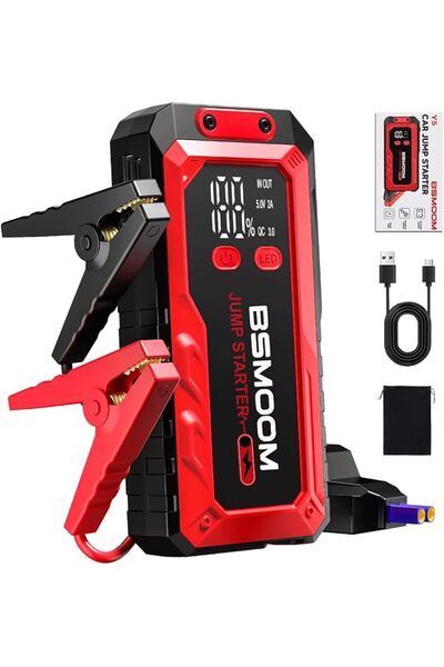 BSMOOM Car Battery Jump Starter Portable, 7000A Peak Battery (for 10.0L Gas o...