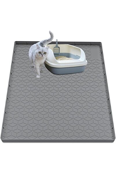 KASTWAVE Large Silicone Cat Litter Mat for Litter Box - Waterproof & Non-Slip...