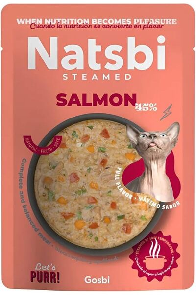 Natsbi Steamed Salmon Wet Cat Food 80 g