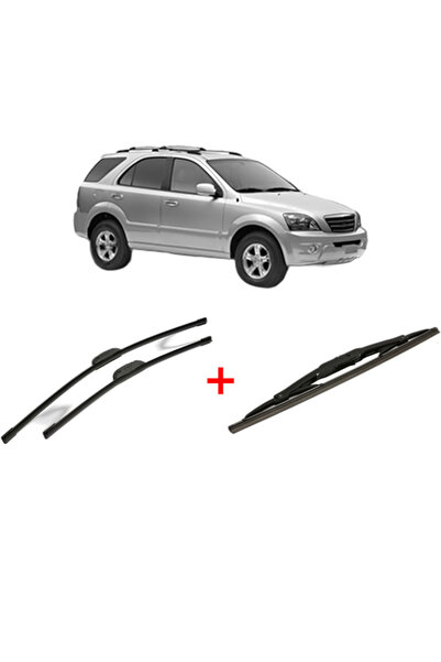 Bosch Σετ 3 υαλοκαθαριστήρων KIA SORENTO I VAN (JC) 2005 - 2006, για μπροστιν...
