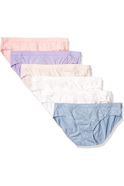 HANES womens Women's Pure Comfort Hipster 6-Pack Hipster Panties