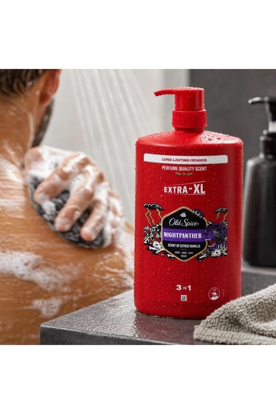 Generic Brand Gel de duș șampon, Old Spice, 1 L EXTRA - XL, 3 în 1 Nightpanther