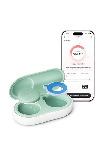 Momcozy ميزان حرارة رقمي قابل للارتداء للأطفال، مع مراقبة مستمرة عبر التطبيق
