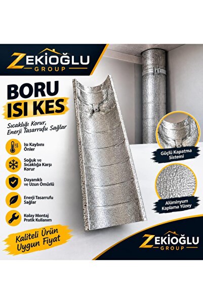 Muhtelif ISIKES Boru Isı Yalıtım Malzemesi 75 CM Uzunluk 22 CM En Boru İzolas...