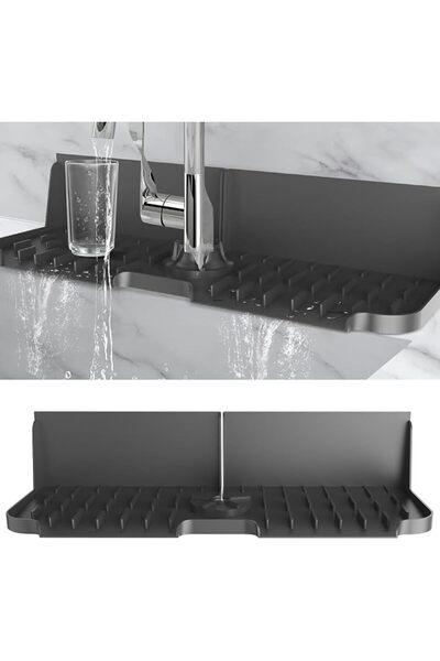 EXCEFORE Silicone Faucet Mat, Kitchen Sink Splash Guard Mat, 17” x 5.5” Large...