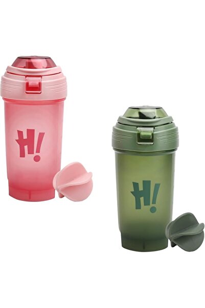 SYOSI 500 ml Protein Shaker Bottle Set with Mixing Ball and Measurement Scale...