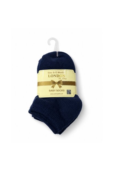 doneel Londony Baby Ankle Socks – Navy Blue – Size 6–12 Months