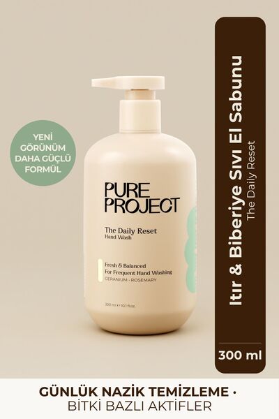 Pure Project Itır & Biberiye Sıvı El Sabunu 300 ml | Kurutmayan Formül & Uzun...