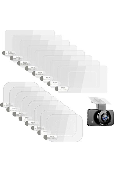 SYOSI Electrostatic Film for Dash Cam, 16 Pcs Reusable Clear Static Cling Win...