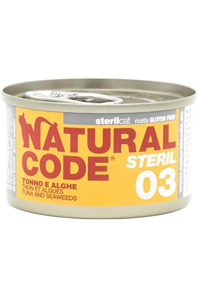 Natural Code Sterlised Cat Wet Food Tuna & Seaweeds Adult Sterilized 85g