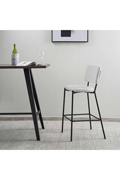 PAN HOME Trego Bar Chair - White Black