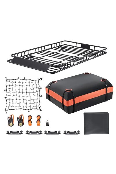 Vivatechnix Portbagaj de plafon compatibil bare transversale, Otel, max 90 kg...
