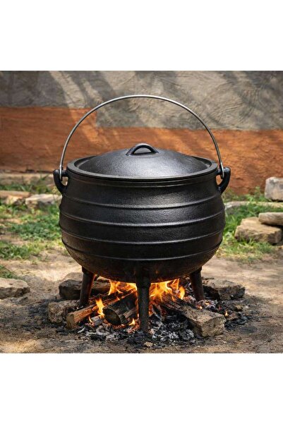 PAN HOME Ferric Cast Iron Cauldron Pot 3l -black