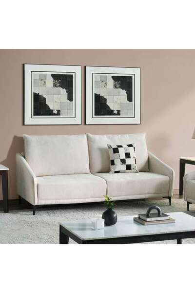 PAN HOME Madrid 3 Seater Sofa - Beige