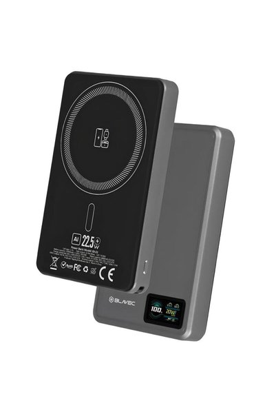 Blavec Φορτιστής Έκτακτης Ανάγκης BJ-03 22.5W 10000mAh 3 σε 1 Μαγνητικός Γκρι