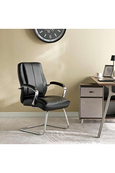 PAN HOME Spinepro Office Visitor Chair - Black