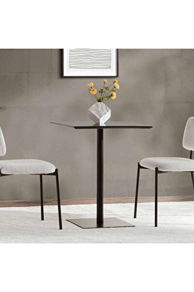 PAN HOME Bian 2 Seater Dining Table Square Wood - Black