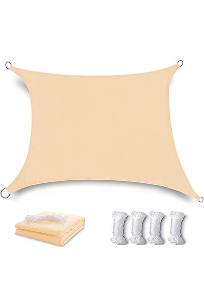 Generic Waterproof Sun Shade Sail, Rectangle Canopy, UV Block Sunshade With R...