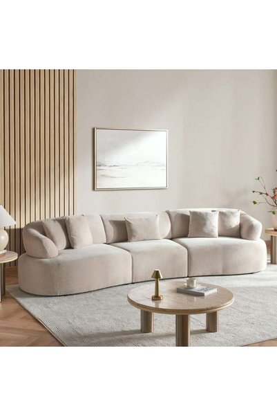 PAN HOME أريكة سيلين 4 مقاعد - بيج