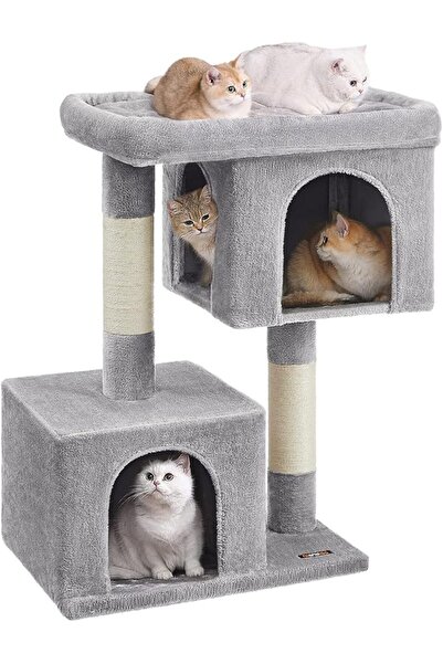 feandrea Cat Scratching Post 101 cm M Cat House up to 20 kg 2 Cat Caves