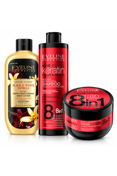 Eveline Cosmetics Σετ Μαλλιών και Σώματος Eveline – Σαμπουάν Κερατίνης Hair C...