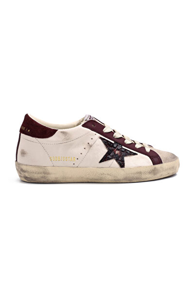 Golden Goose Super-Star GWF01002 F008761 15993 Kadın Sneaker Krem Bordo