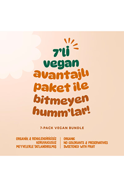 Humm Organic Organik Tatlı & Tuzlu Okul Çantası Atıştırmalık Paketi - 7 Adet(4 Çeşit)