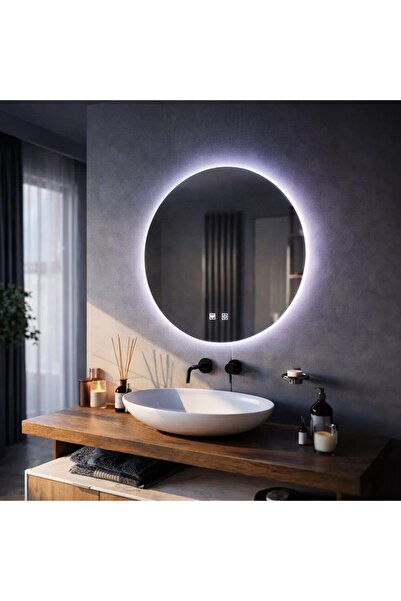 Flippy Στρογγυλός καθρέφτης LED, 12W, 50cm, Isolda, Αφής, Σύστημα αποθάμβωσης...