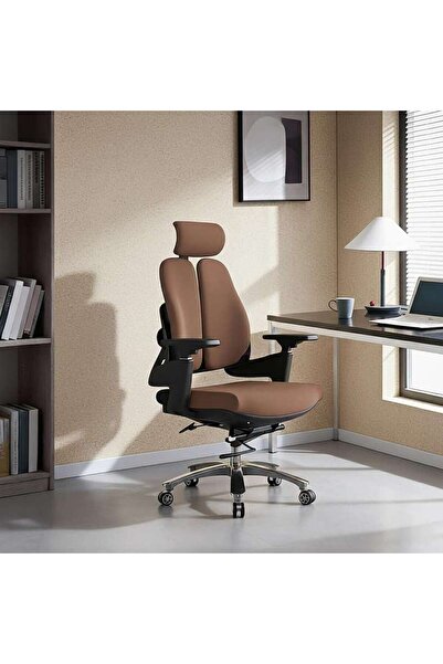 PAN HOME Charley Office High Back Chair - Brown