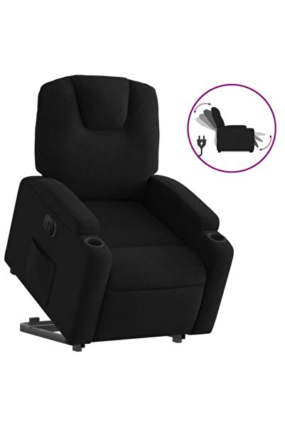 vidaxl Fotoliu electric rabatabil cu ridicare, negru, textil