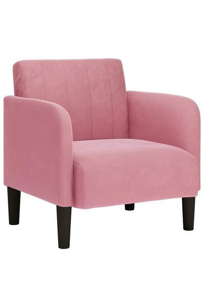 vidaxl Canapea Scaun cu Cotiere Roz 54 cm Catifea