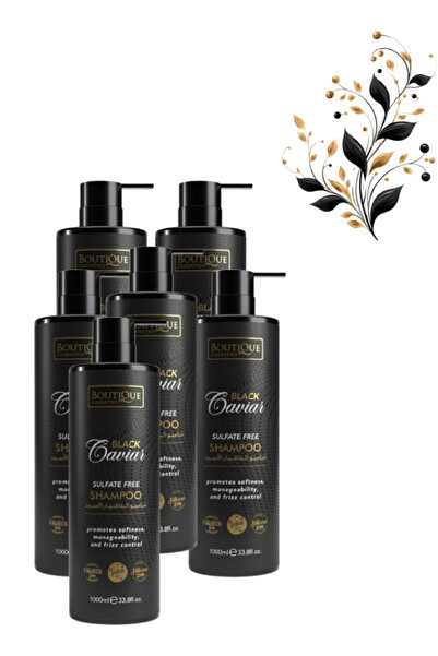 Boutique 6 Pieces Black Caviar Sulfate Free Shampoo 1000ML