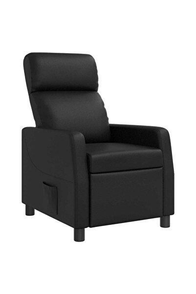 vidaxl Fotoliu reclinabil Negru Piele artificială