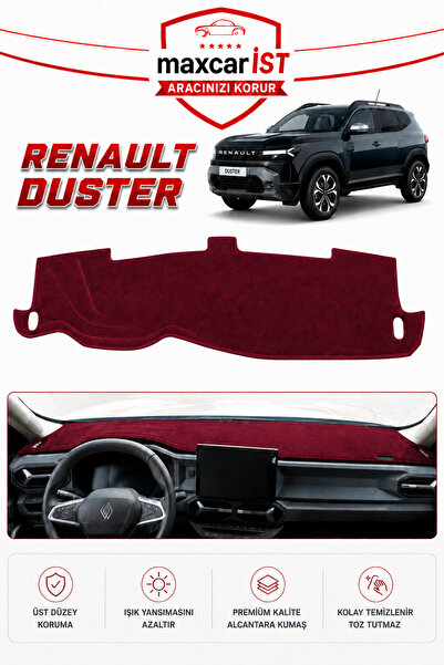 COLONY Renault Duster Elegance Serisi Uyumlu Torpido Koruma Örtüsü/Kılıfı Bordo