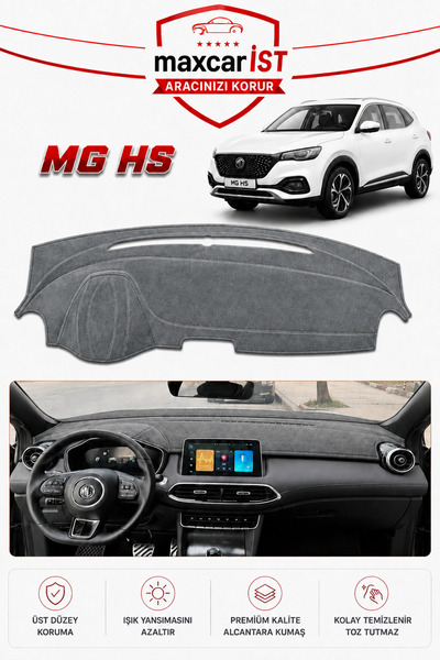 CYBERLİNE Mg Hs Elegance Serisi Uyumlu Torpido Koruma Örtüsü/Kılıfı Gri