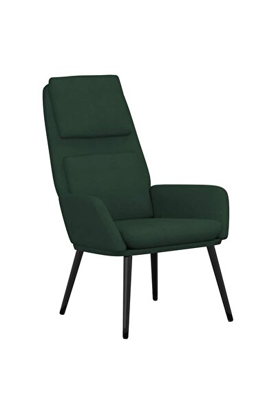 vidaxl Scaun de relaxare, verde închis, material textil