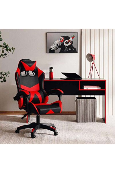 PAN HOME Osborne Gaming Chair - Black Red