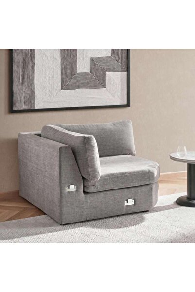 PAN HOME Reem Corner Modular Sofa Wedge- Grey