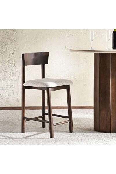 PAN HOME Ashby Bar Chair Wood - Beige & Brown