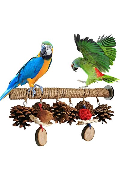 EXCEFORE Bird Perch Stand Perches for Bird Cages, Bird Cage Parrot Toys, Natu...