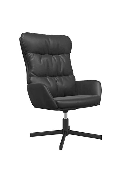 vidaxl Scaun de relaxare, negru, piele ecologică
