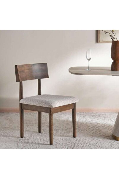 PAN HOME Kenneth Dining Chair Wood - Beige & Antique Brown